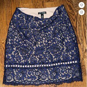AQUA Blue Lace Mini Skirt